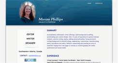 Desktop Screenshot of marinaphillips.com